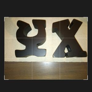 Wood X & Y bookends